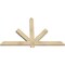Ekena Millwork Kennewick Rough Sawn Timber Gable Bracket, Douglas Fir, 60"W x 38"H x 2"D x 4"F, 15/12 Pitch GBW060X38X0204KEN00RDF - alternate 4